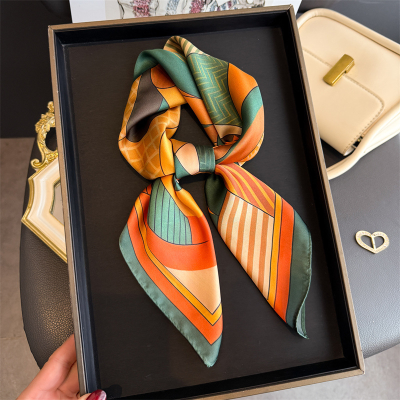 Silk Tie Woven - 2026 جديد الهندسة طباعة الحرير أوشحة