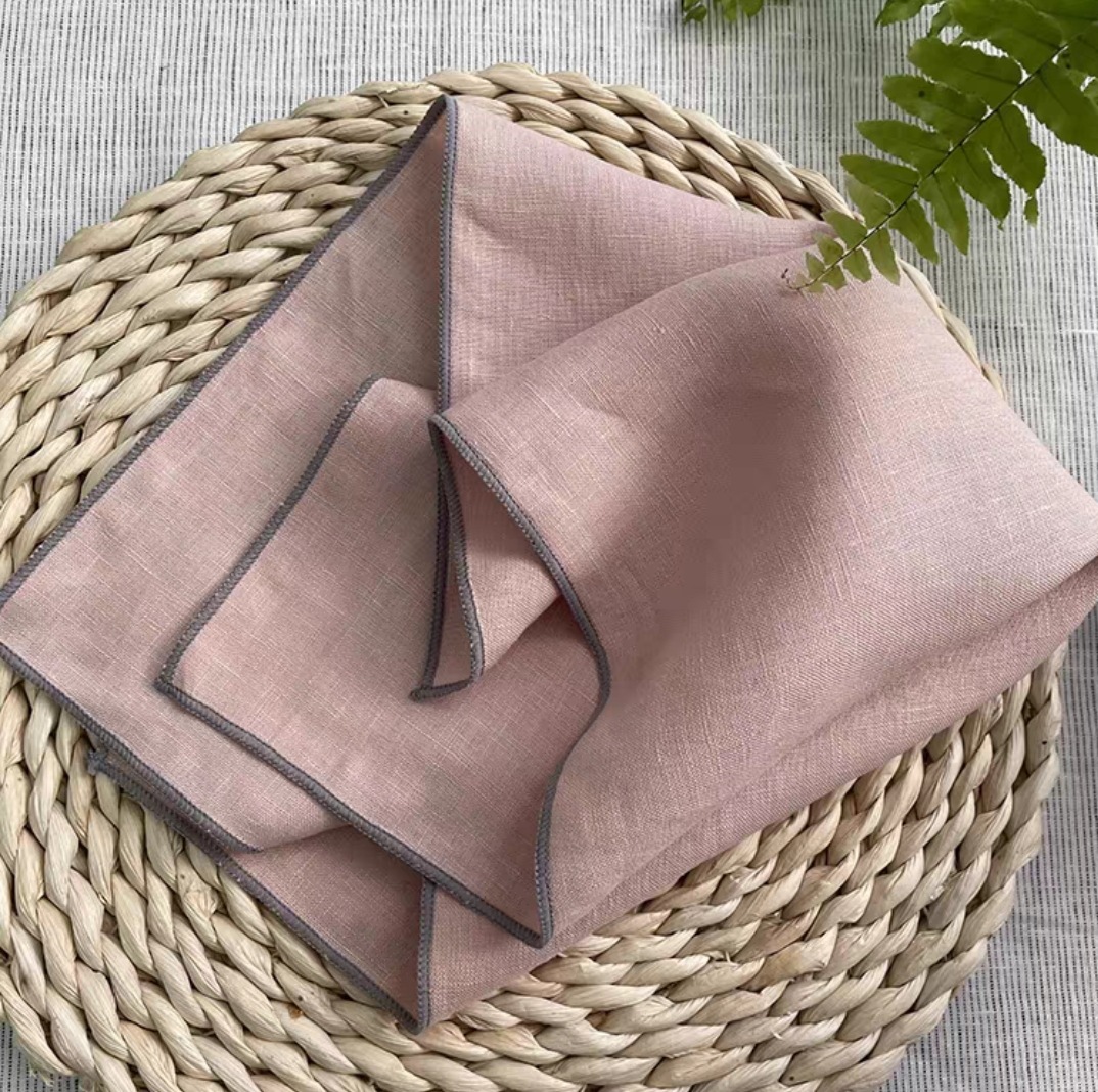 6 قطع من مناديل الطاولة الكتان - مراجعة Monogrammed Handkerchief وسعره