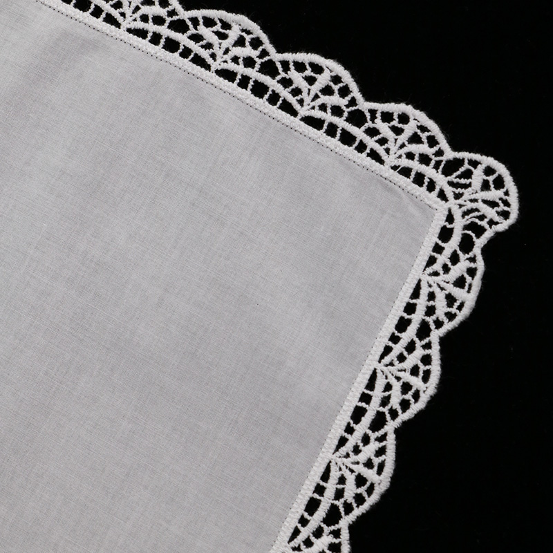 مناديل دانتيل بيضاء D003 من ال - مراجعة Monogrammed Handkerchief وسعره