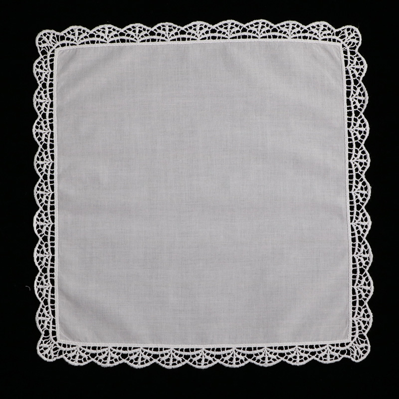 مناديل دانتيل بيضاء D003 من ال - مراجعة Monogrammed Handkerchief وسعره