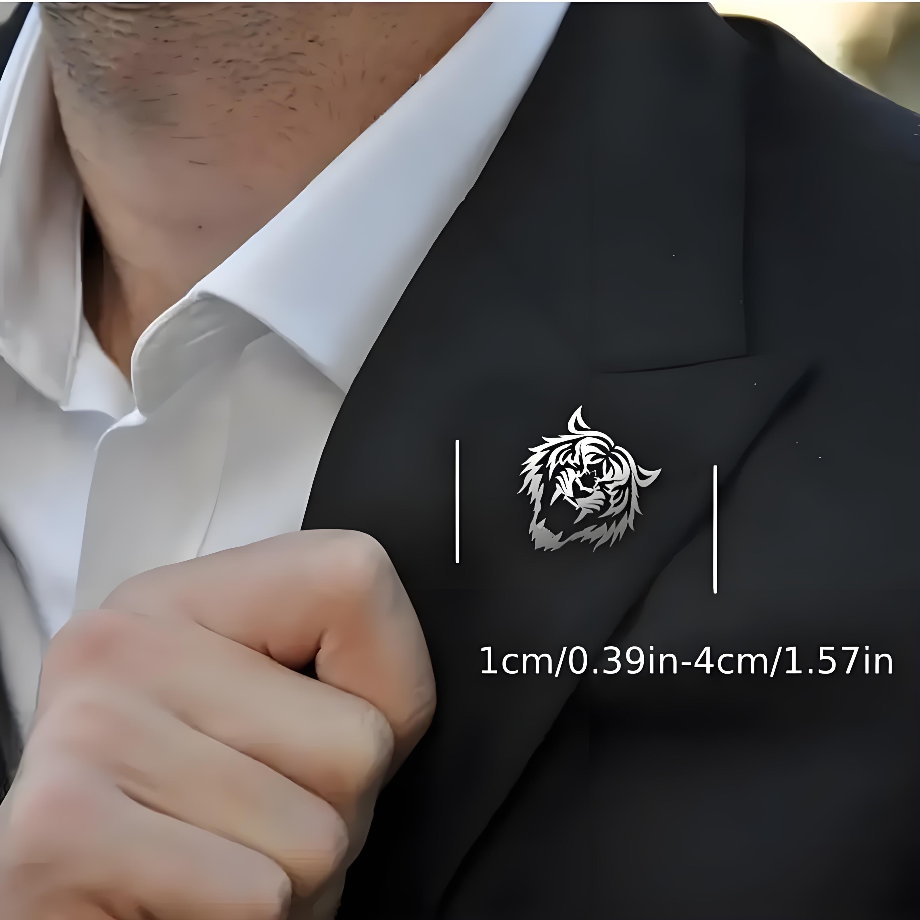 دبوس طية صدر السترة برأس النمر - مراجعة Tuxedo Lapel Pin وسعره