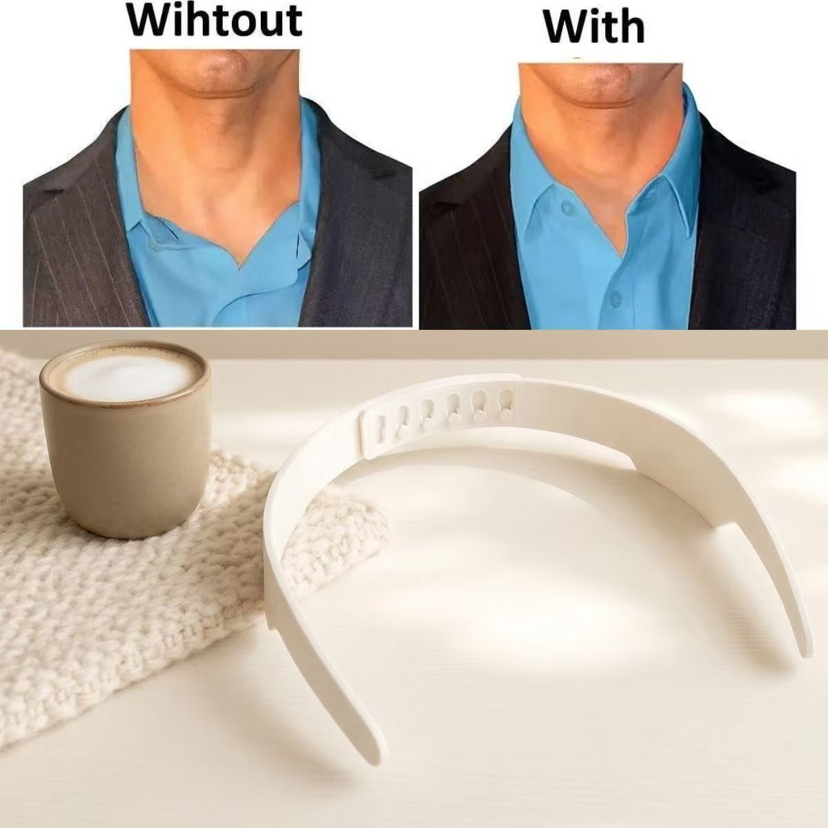 حامل ياقة قميص قابل للتعديل من - مراجعة Men Formal Office Wear Shirts وسعره