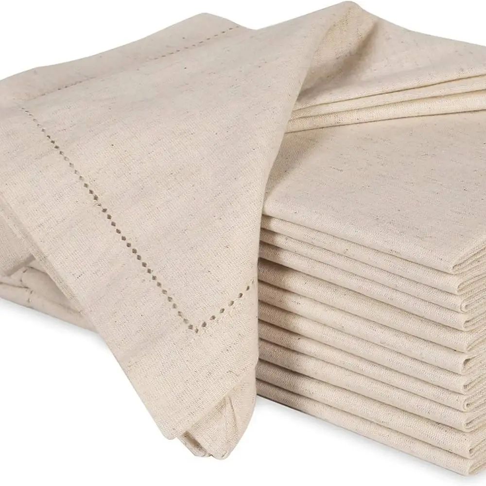 6 قطع مناديل كتان بيضاء، منادي - مراجعة Monogrammed Handkerchief وسعره