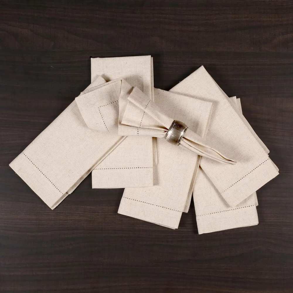 6 قطع مناديل كتان بيضاء، منادي - مراجعة Monogrammed Handkerchief وسعره