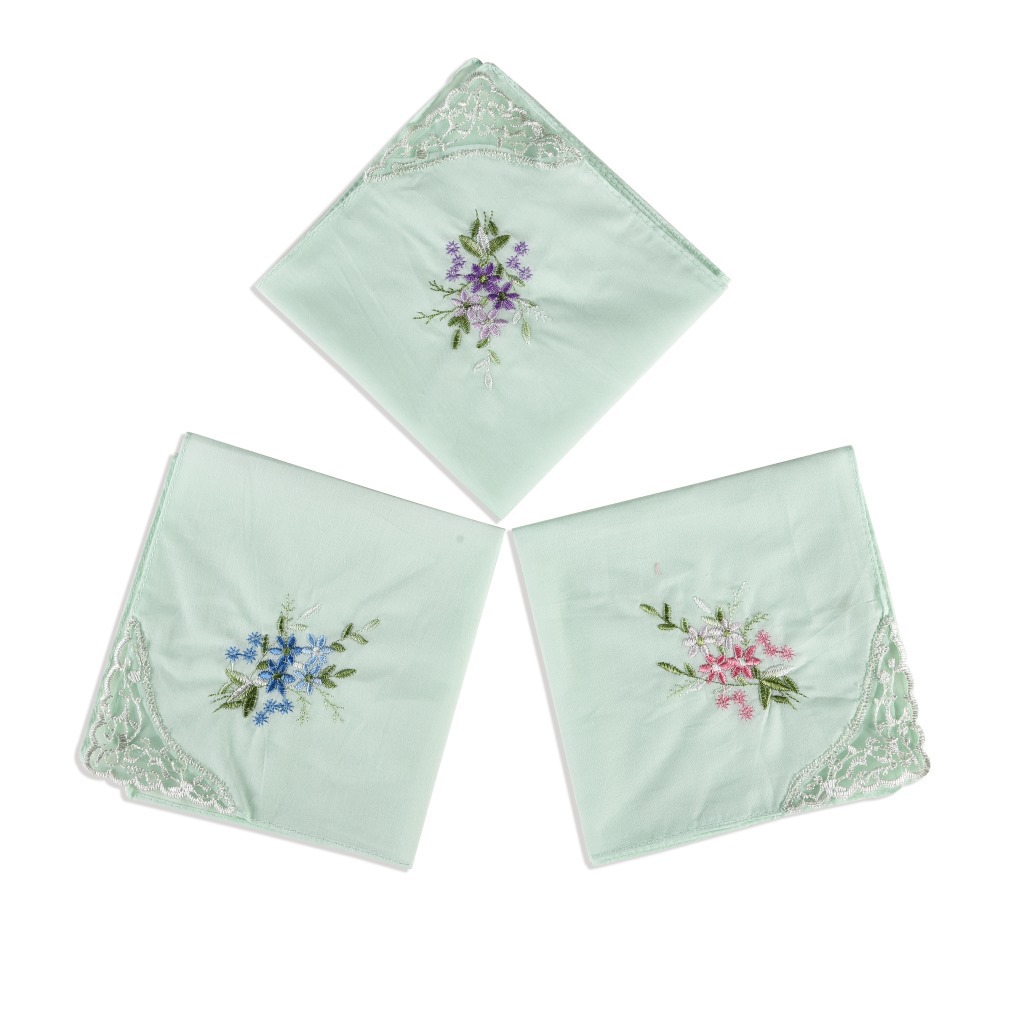 3 قطع الفاخرة القطن النساء بال - مراجعة Monogrammed Handkerchief وسعره