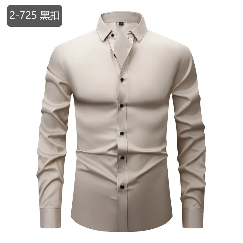 قمصان رجالية جديدة بيضاء سادة  - مراجعة Men Formal Office Wear Shirts وسعره