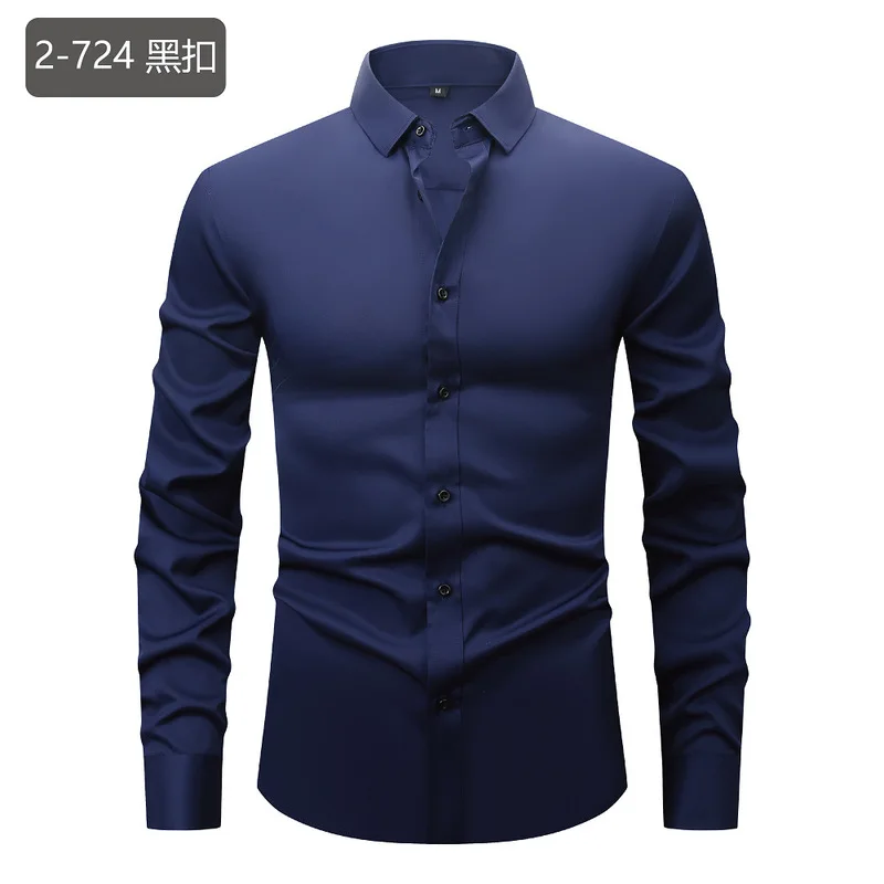 قمصان رجالية جديدة بيضاء سادة  - مراجعة Men Formal Office Wear Shirts وسعره