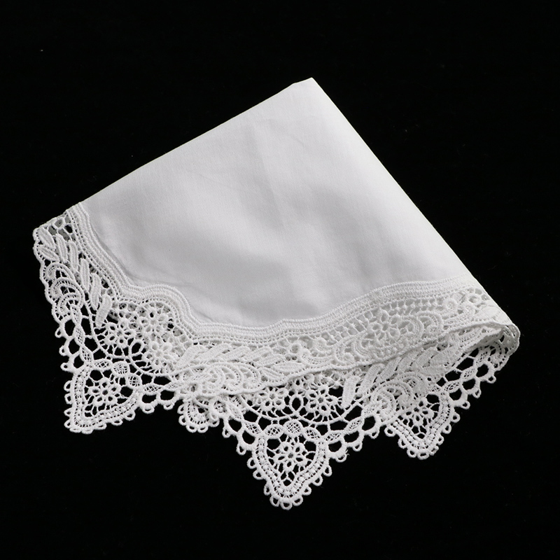 مناديل دانتيل بيضاء A009 مصنوع - مراجعة Monogrammed Handkerchief وسعره