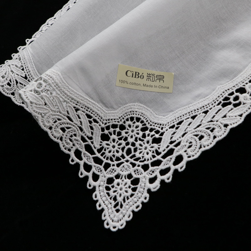 مناديل دانتيل بيضاء A009 مصنوع - مراجعة Monogrammed Handkerchief وسعره